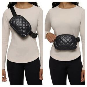 Lole Black Quilted Belt Bag | Crossbody / Waist Pack | NWOT